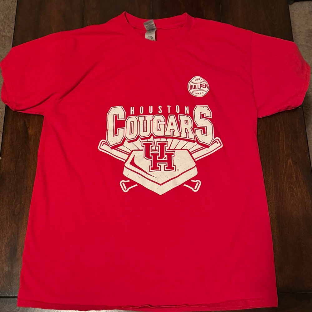 University of Houston Cougars Baseball Red T-Shirt Large